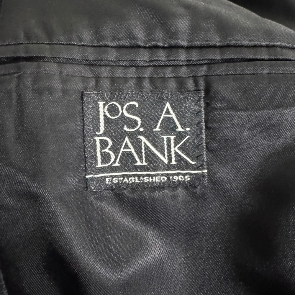 Jos A Bank Mens Black Corduroy Wool‎ Silk Sport Coat Blazer Jacket 43R